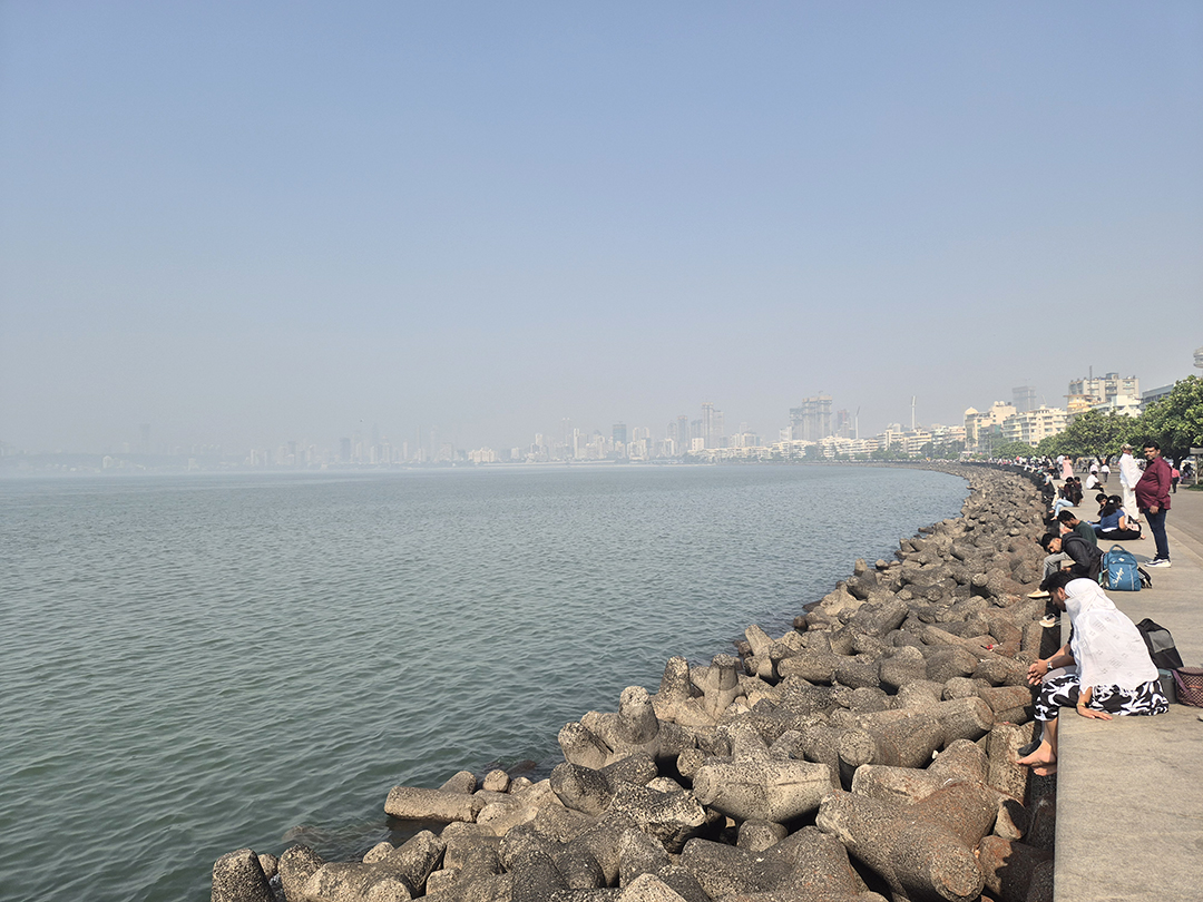 Marine Drive along the Arabian Sea is one of the liveliest and most recognizable areas of Mumbai.