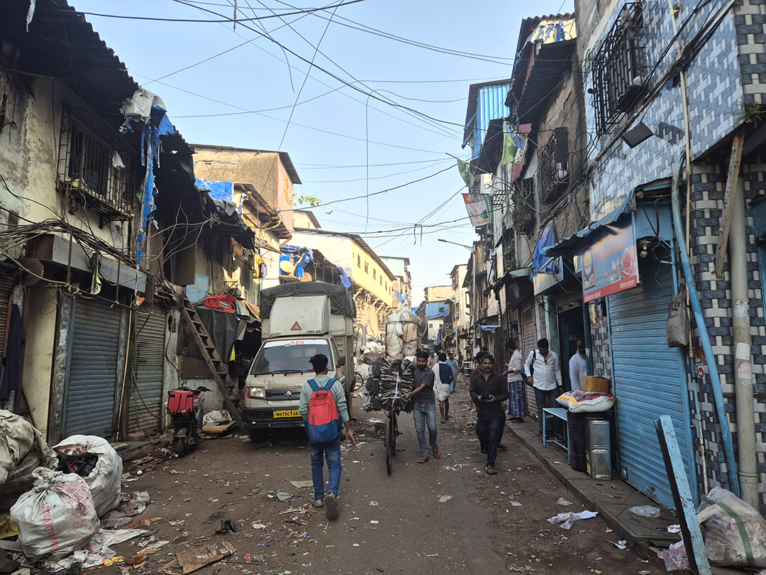 The streets of Dharavi reveal everyday life in one of Mumbai’s most famous and densely populated neighborhoods.