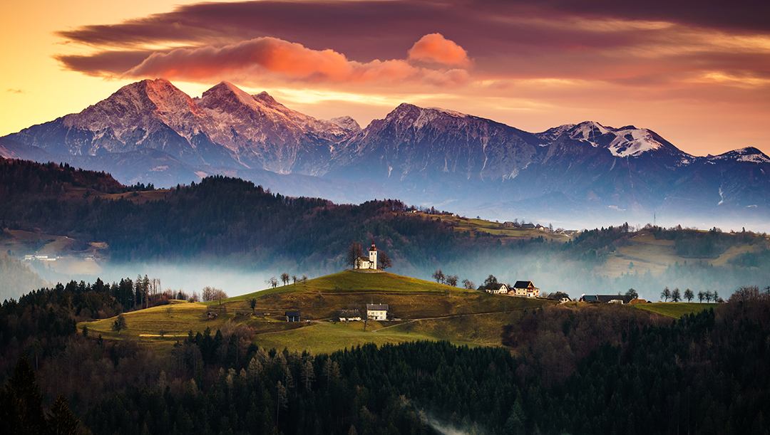 The Slovenian alpine landscape combines mountains, nature, and views that impress travellers across Slovenia.