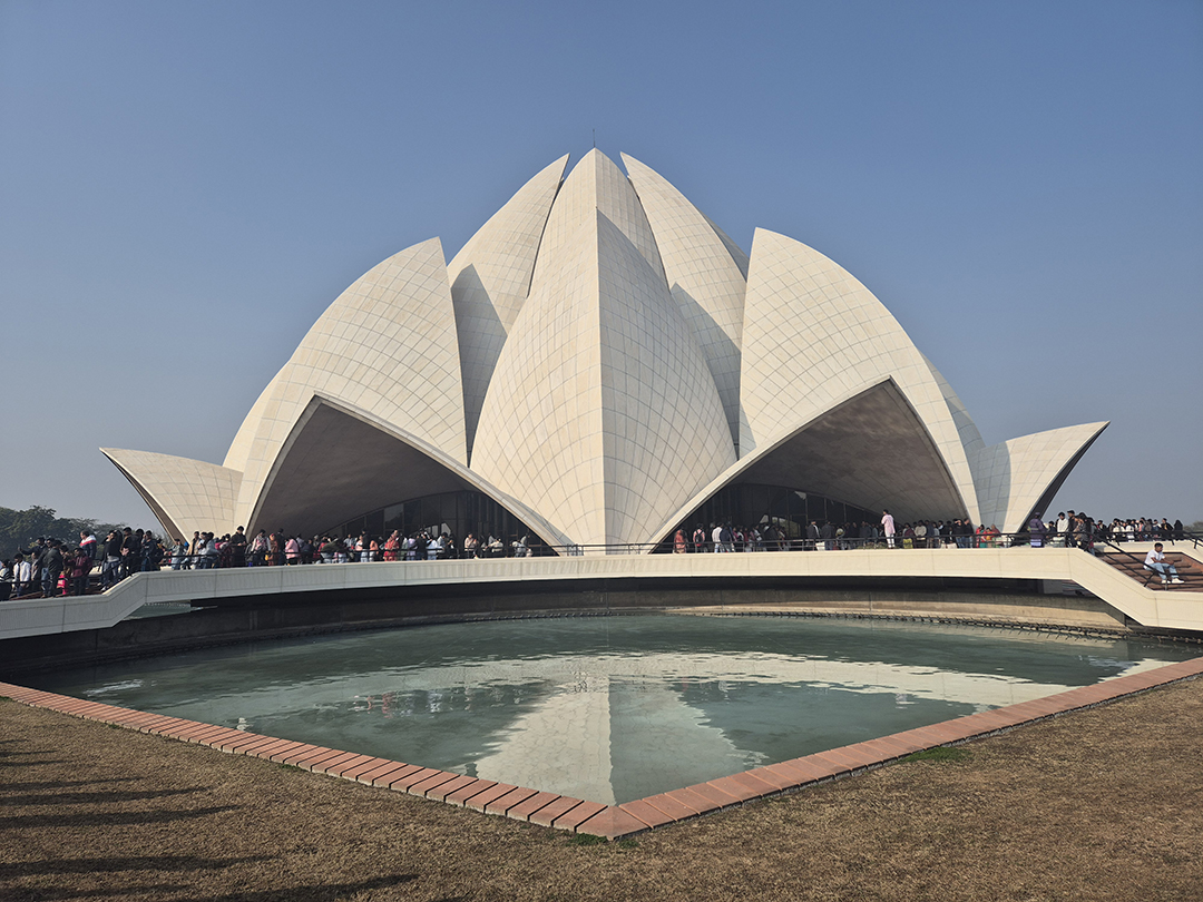 Lotus Temple, one of Delhi's most iconic landmarks.