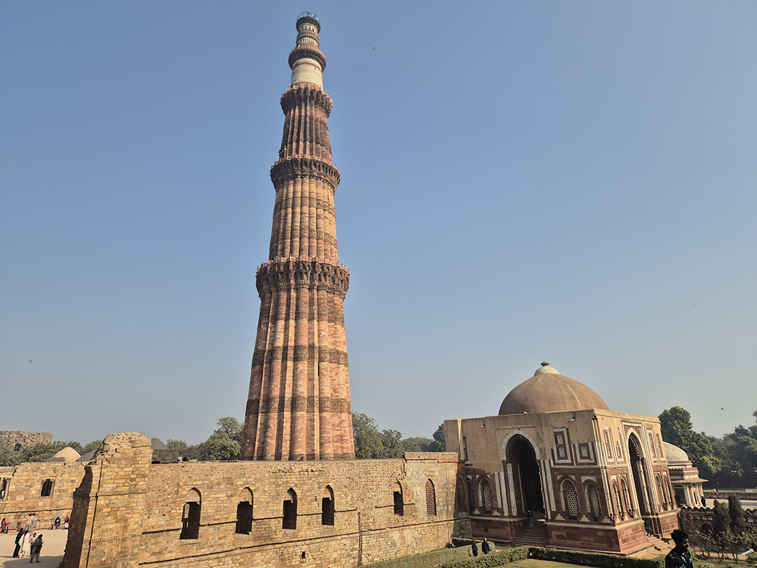 Qutub Minar, the world's tallest brick minaret.